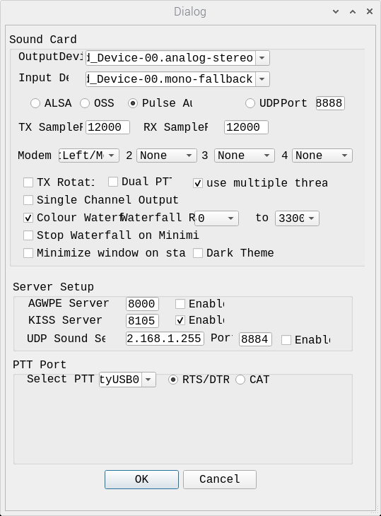 Audio Config